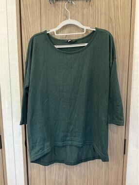 ONLY Womens Dark Green Sweater Round Neck Size M